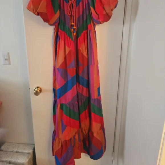 Farm Rio Amanda Stripes Maxidress - Picture 9 of 11